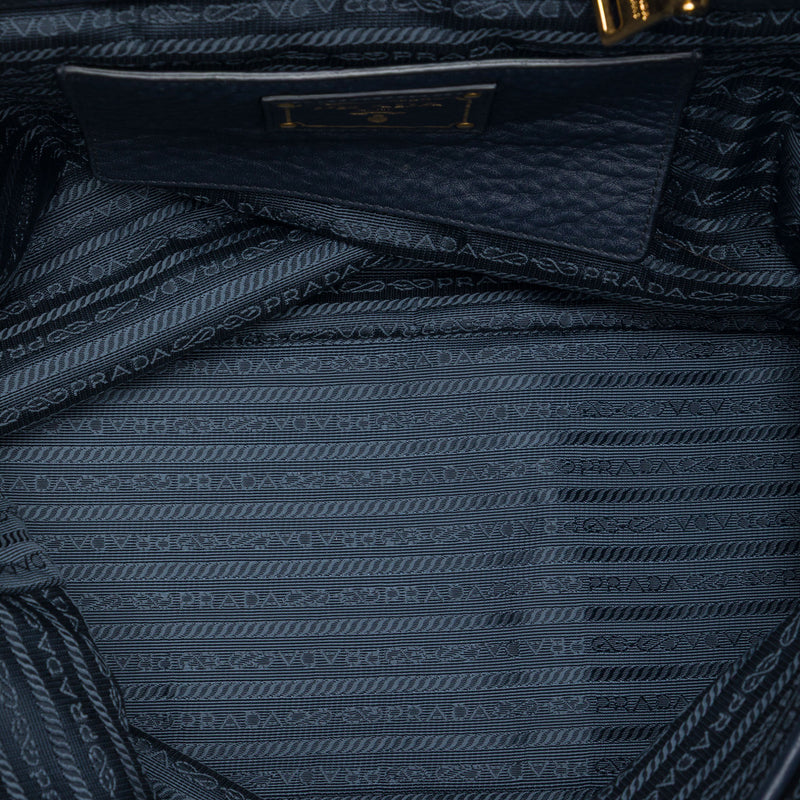 Vitello Daino Side Zip Open Convertible Tote - Image 4