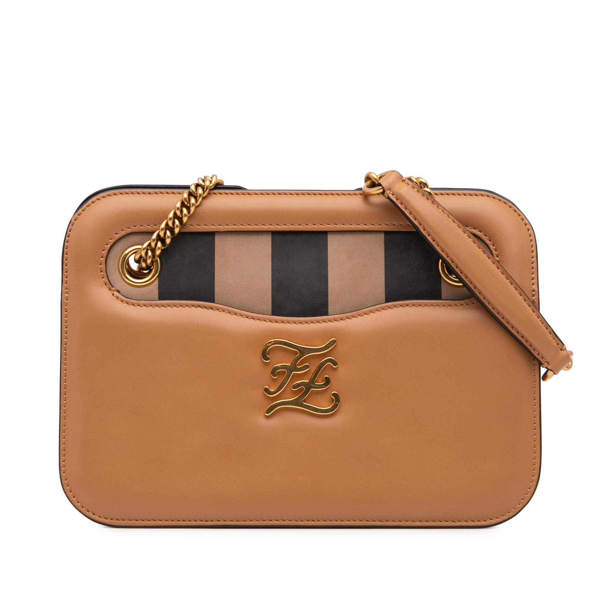 Calfskin Vitello King Nubuck Pequin Karligraphy Pocket Shoulder Bag - Image 1