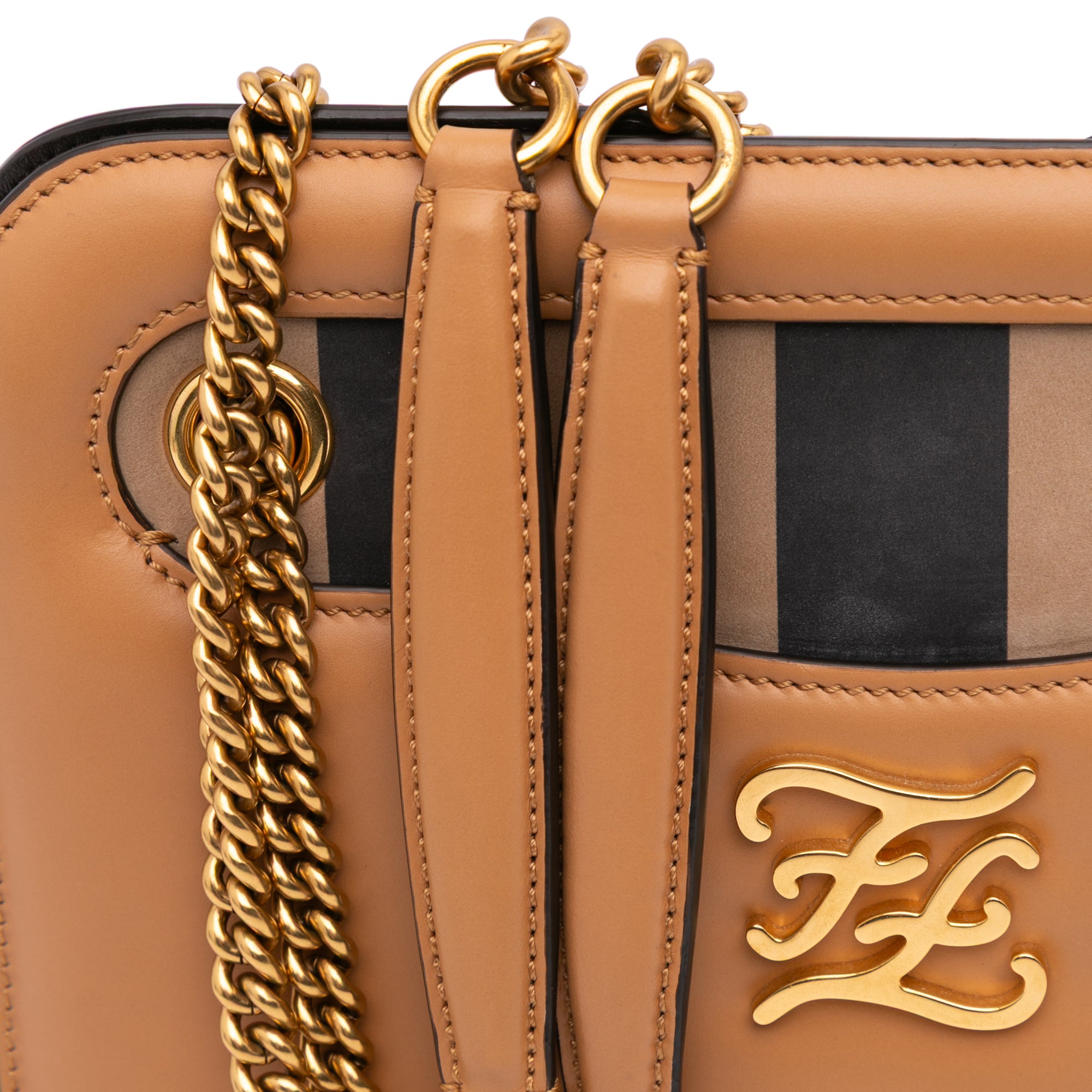 Calfskin Vitello King Nubuck Pequin Karligraphy Pocket Shoulder Bag - Image 10