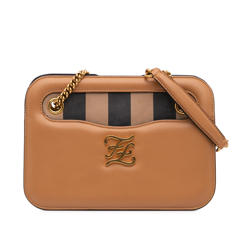 Calfskin Vitello King Nubuck Pequin Karligraphy Pocket Shoulder Bag