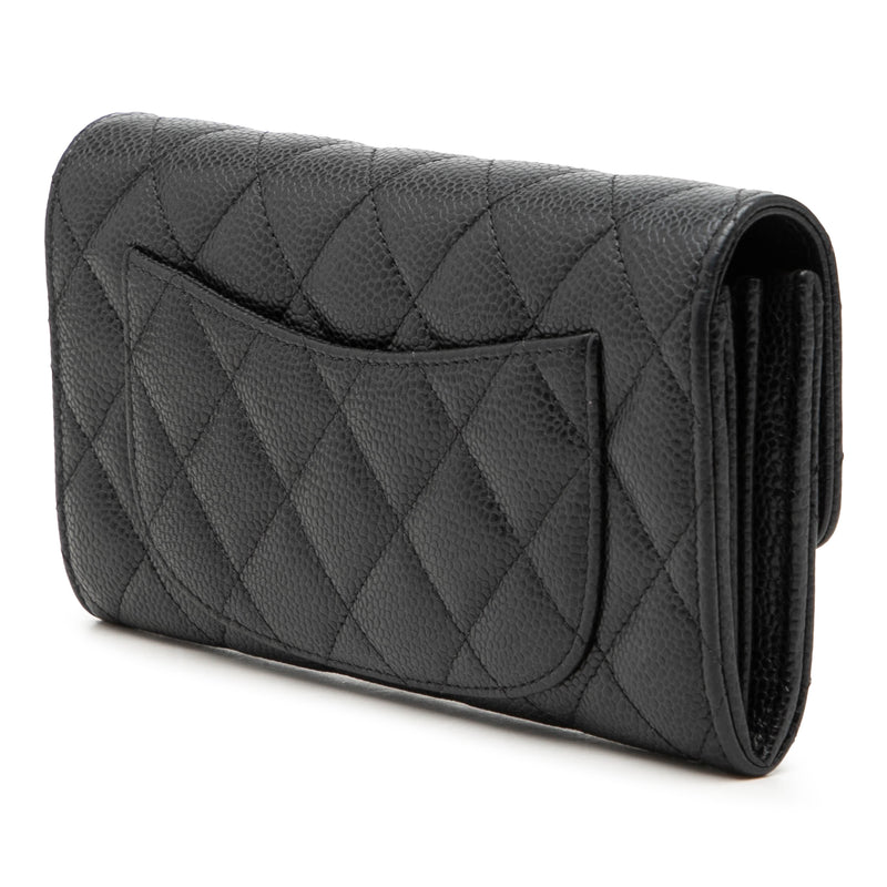 CC Quilted Caviar Classic Flap Wallet - Image 2