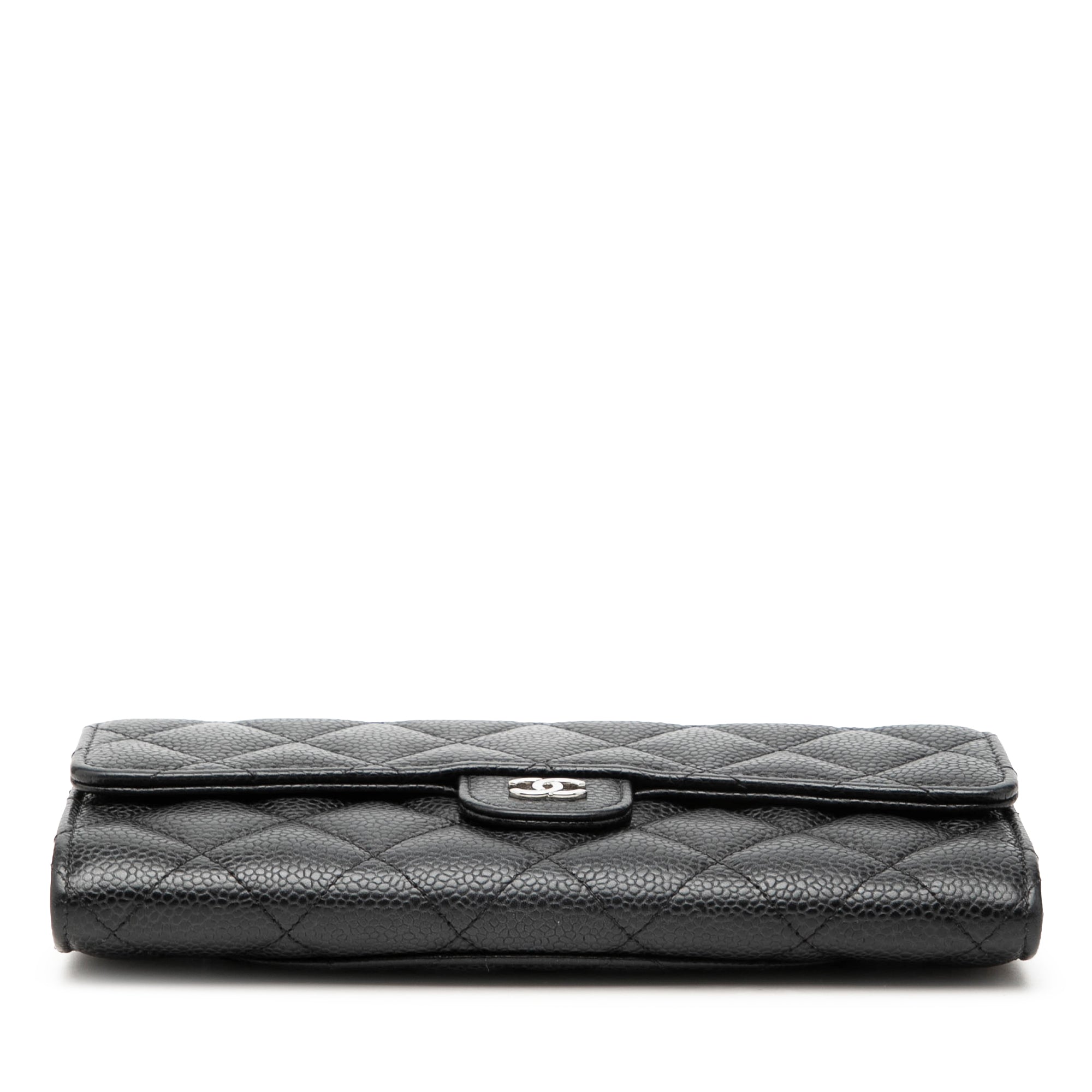 CC Quilted Caviar Classic Flap Wallet - Image 3