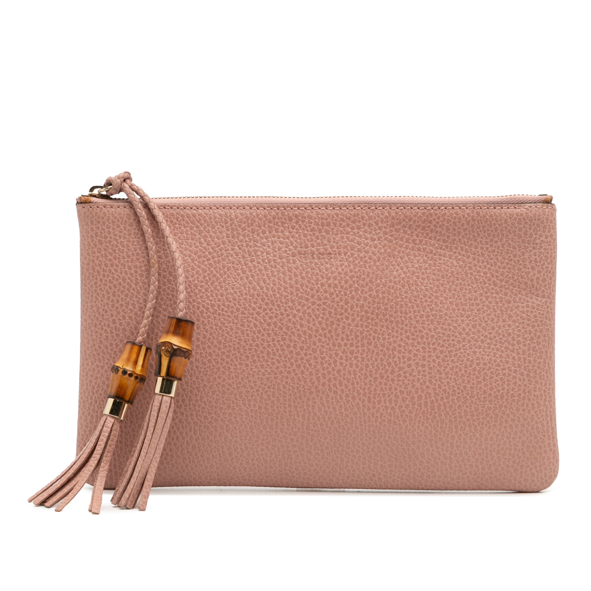 Calfskin Bamboo Clutch - Image 1