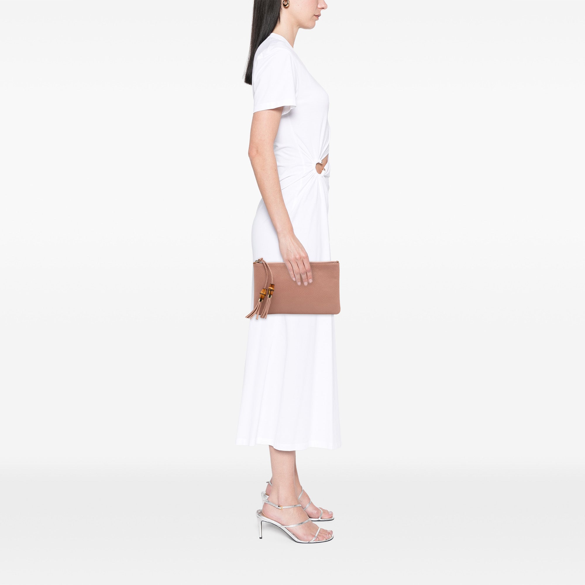 Calfskin Bamboo Clutch - Image 11