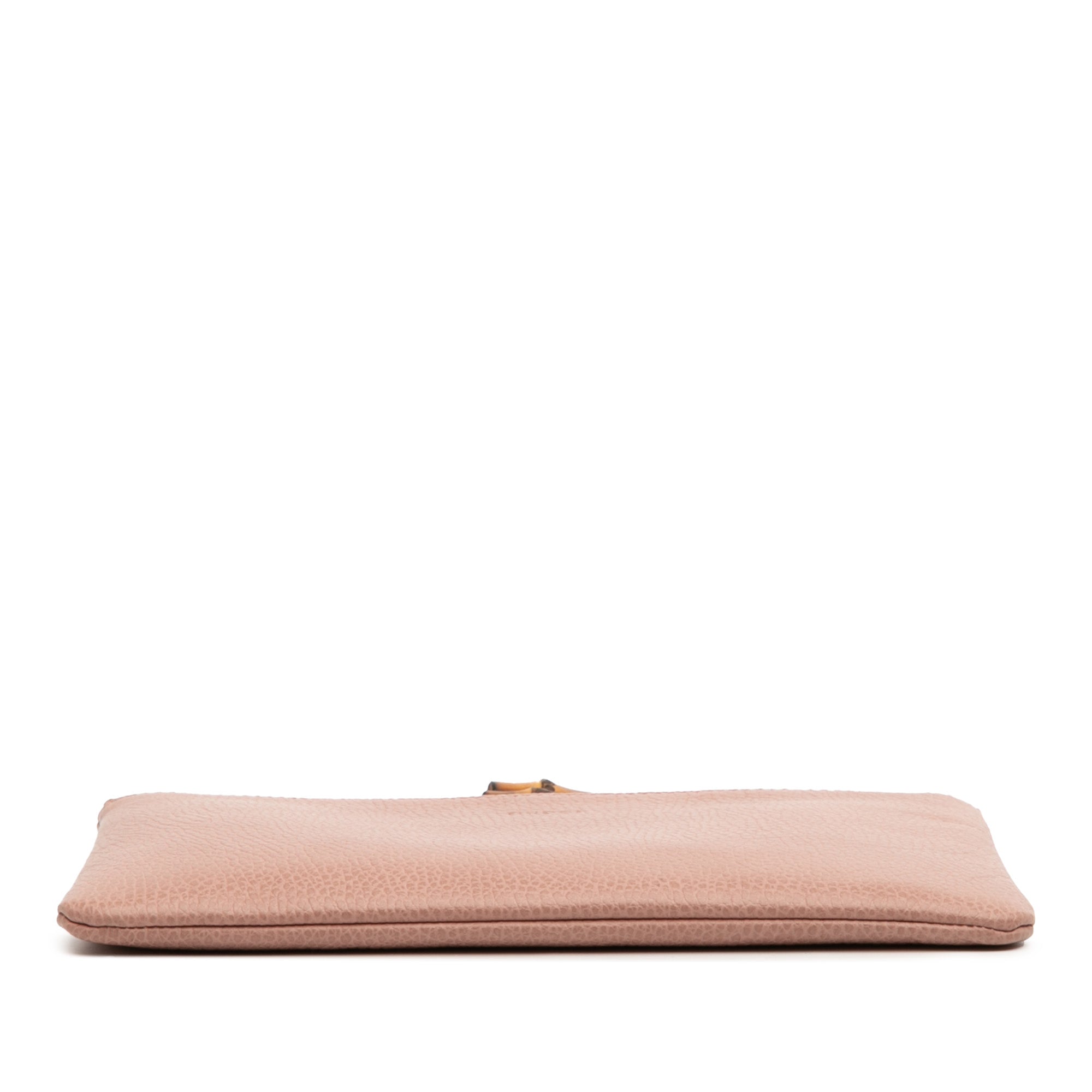 Calfskin Bamboo Clutch - Image 3