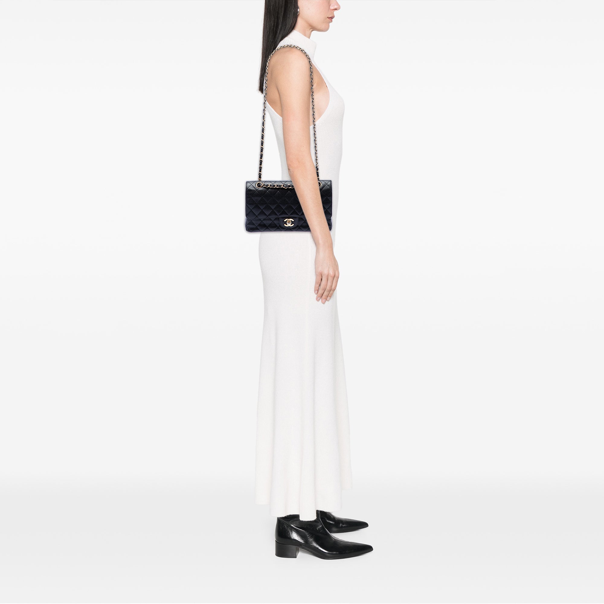 Medium Classic Caviar Double Flap - Image 6