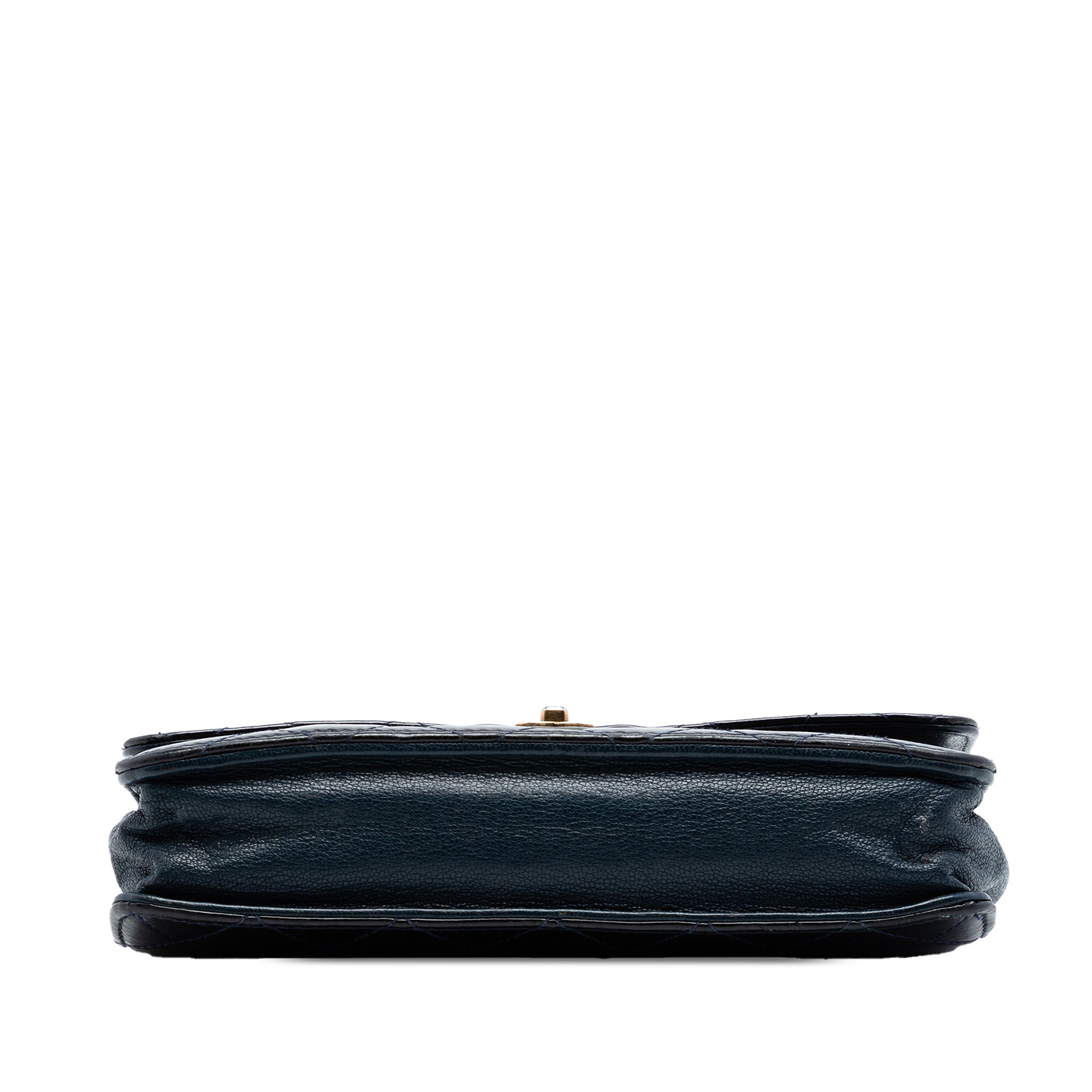 Quilted Patent and Goatskin CC Eyelet Wallet On Chain - Image 3