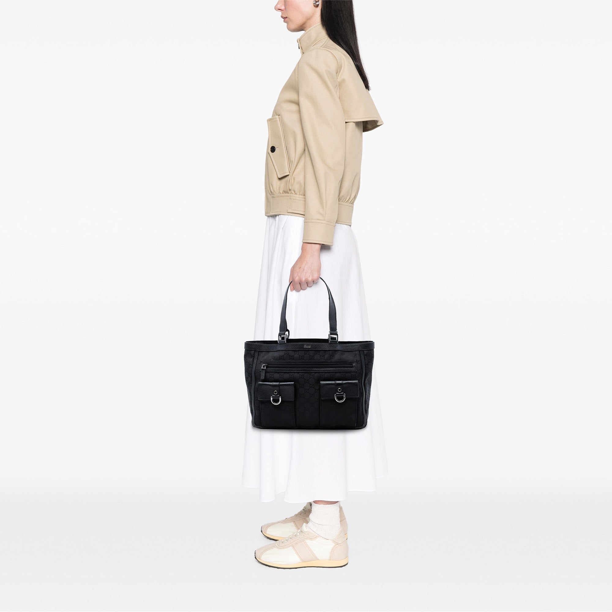 GG Nylon Abbey D Ring Pocket Tote - Image 7