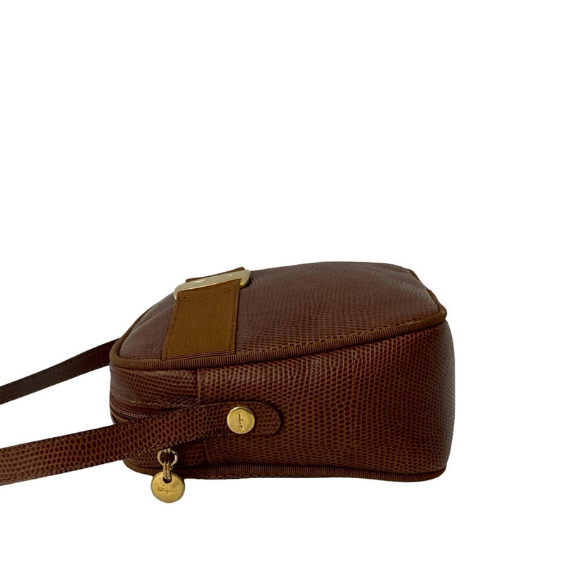 Lizard Embossed Leather Vara Crossbody - Image 7