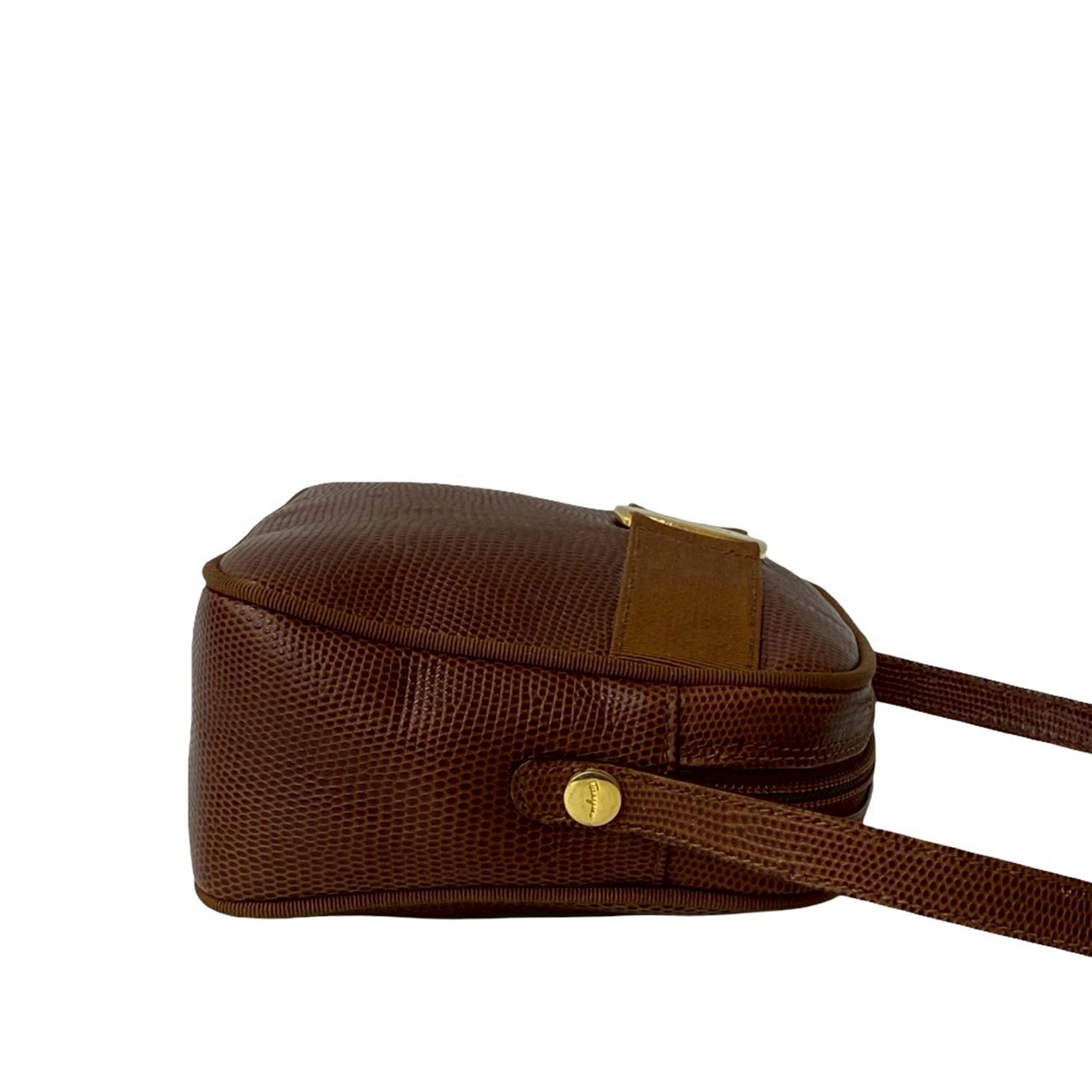Lizard Embossed Leather Vara Crossbody - Image 8