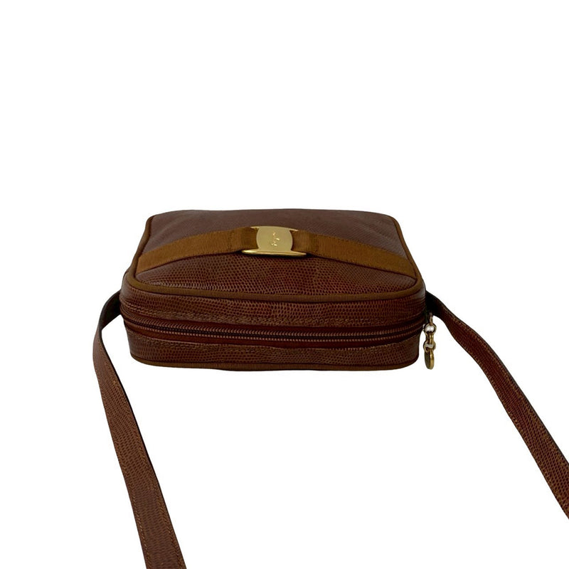 Lizard Embossed Leather Vara Crossbody - Image 9