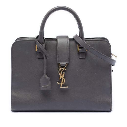 Small Leather Monogram Cabas Satchel - Image 1