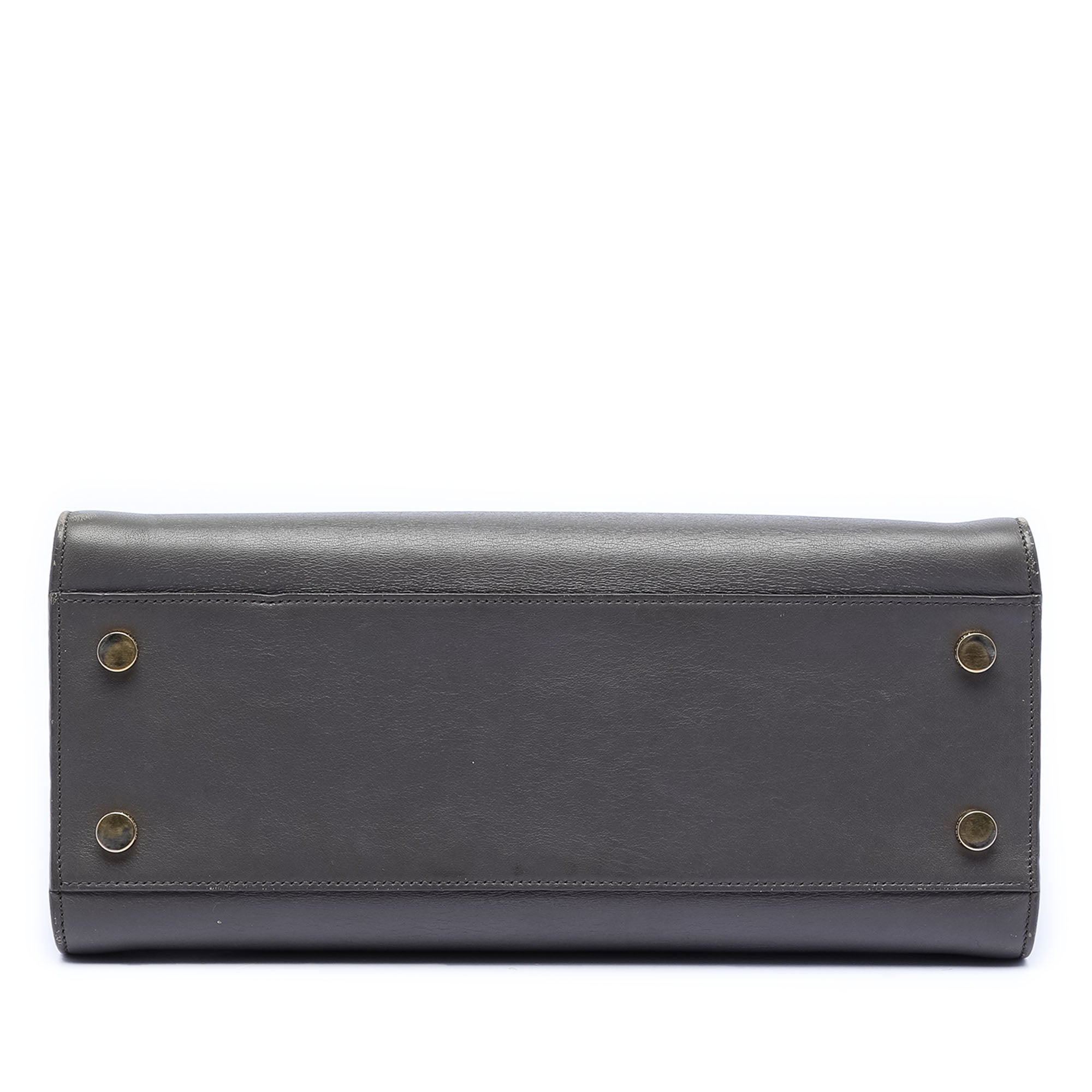 Small Leather Monogram Cabas Satchel - Image 3