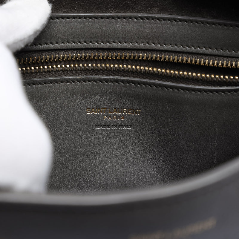 Small Leather Monogram Cabas Satchel - Image 5