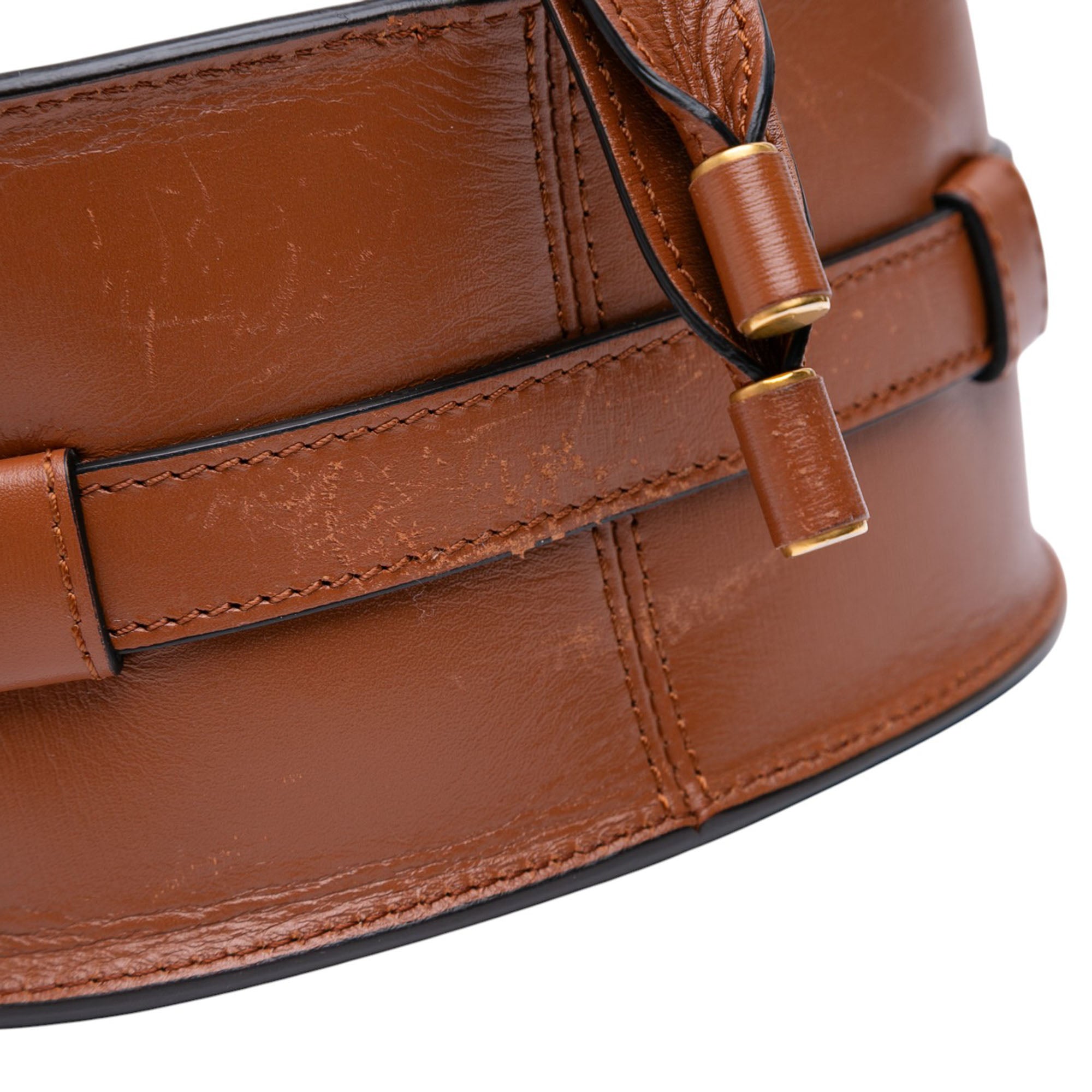 Mini Shearling and Calfskin Marcie Saddle Crossbody - Image 10