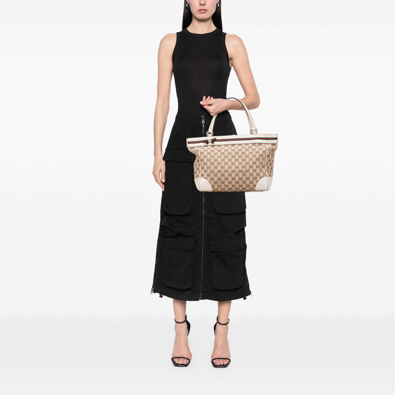 GG Canvas Web Mayfair Tote - Image 10