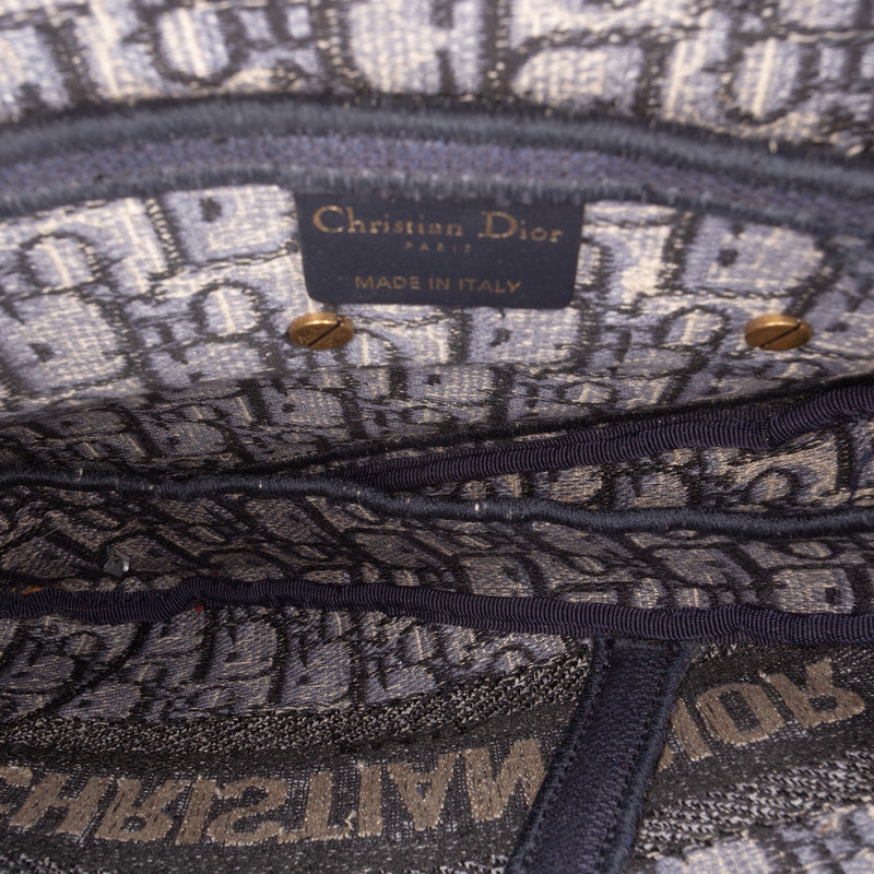 Oblique Embroidered Canvas Saddle Bag - Image 4
