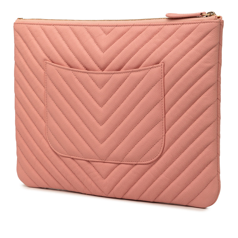 Medium CC Chevron Caviar O Case Clutch - Image 2