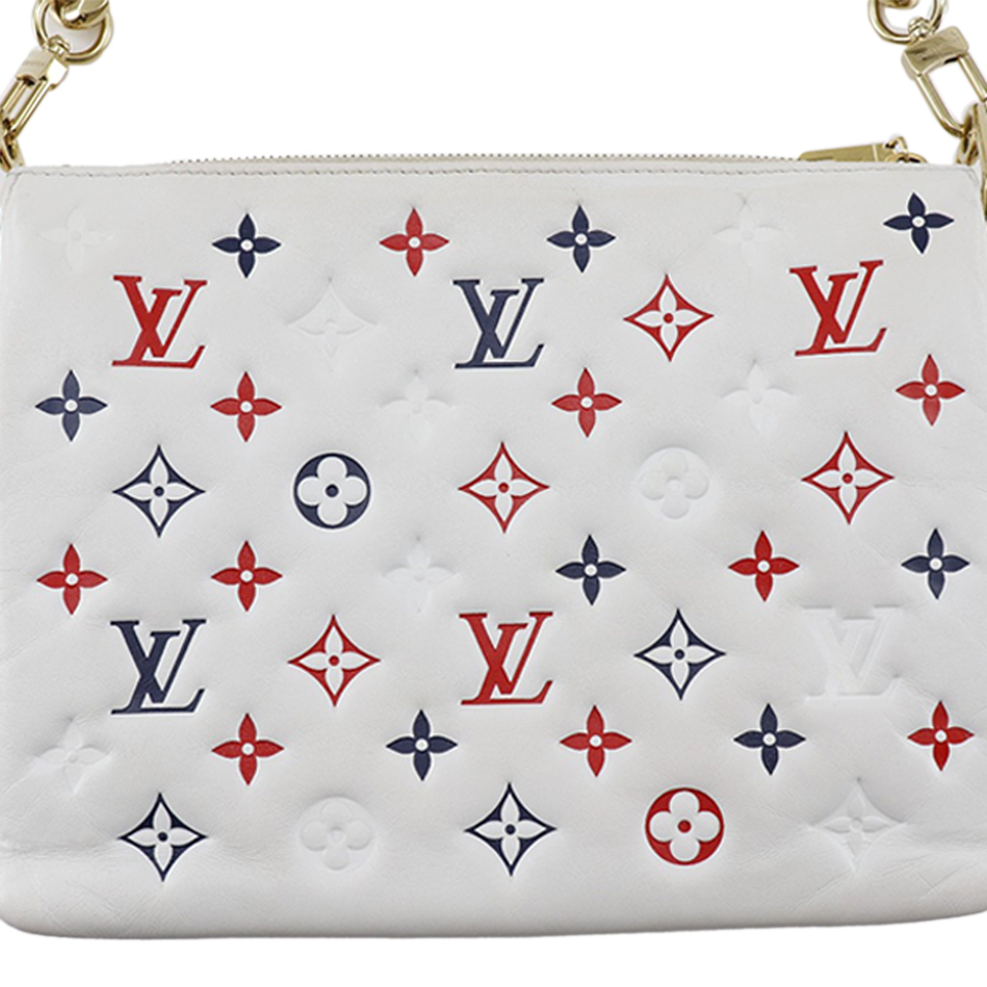 Tricolor Monogram Embossed Puffy Lambskin Coussin PM - Image 13