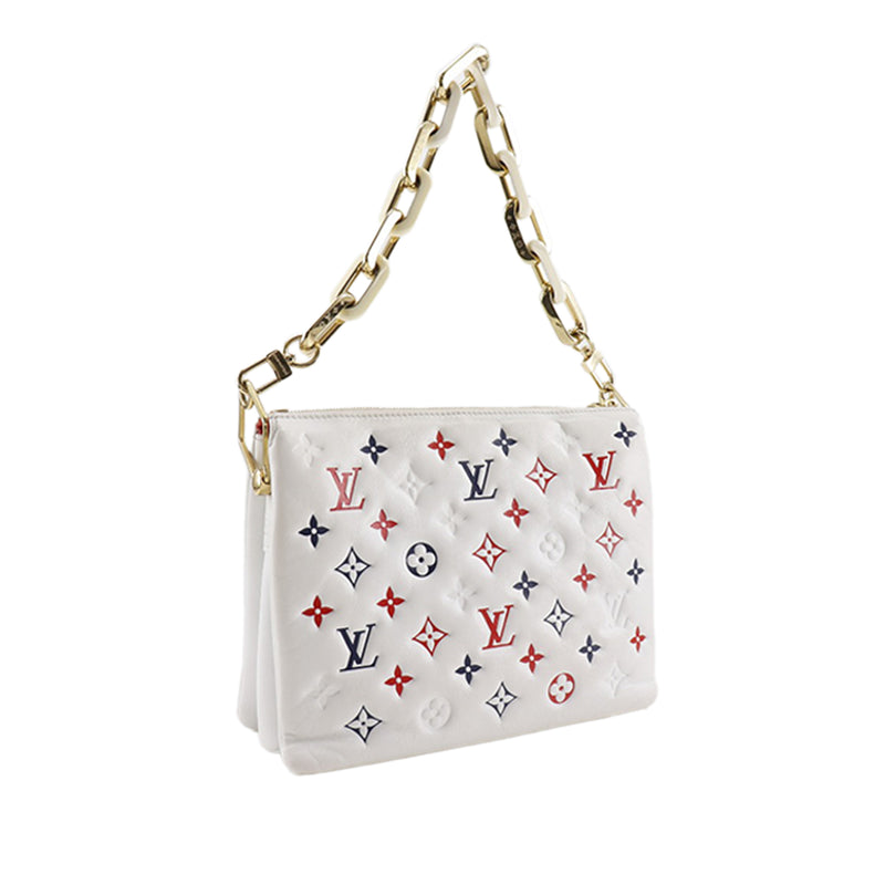 Tricolor Monogram Embossed Puffy Lambskin Coussin PM - Image 3