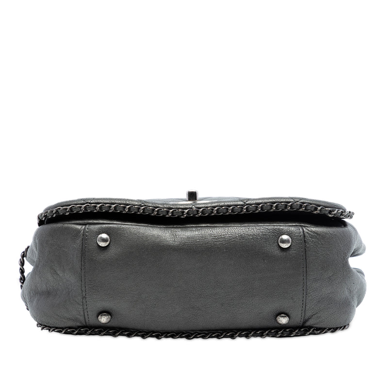Small Quilted Calfskin CC Enchained Accordion Flap - Image 3
