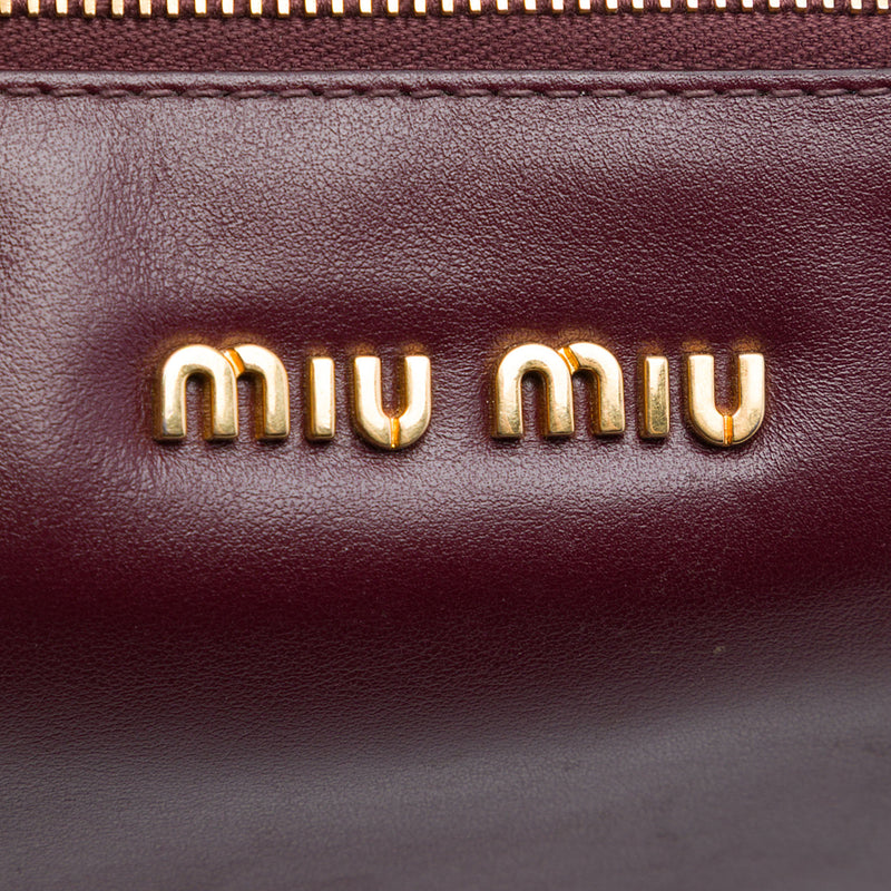 Studded Leather Zip Clutch - Image 5