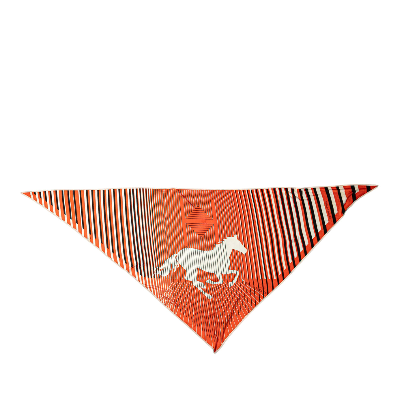 Triangular H Au Galop Silk Scarf - Image 1