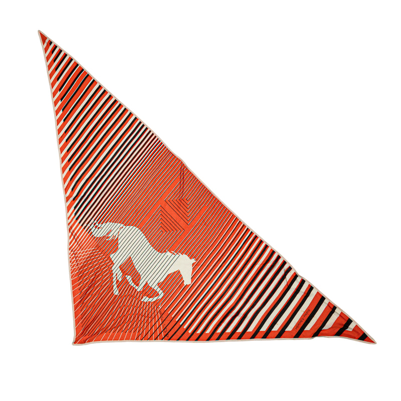 Triangular H Au Galop Silk Scarf - Image 2