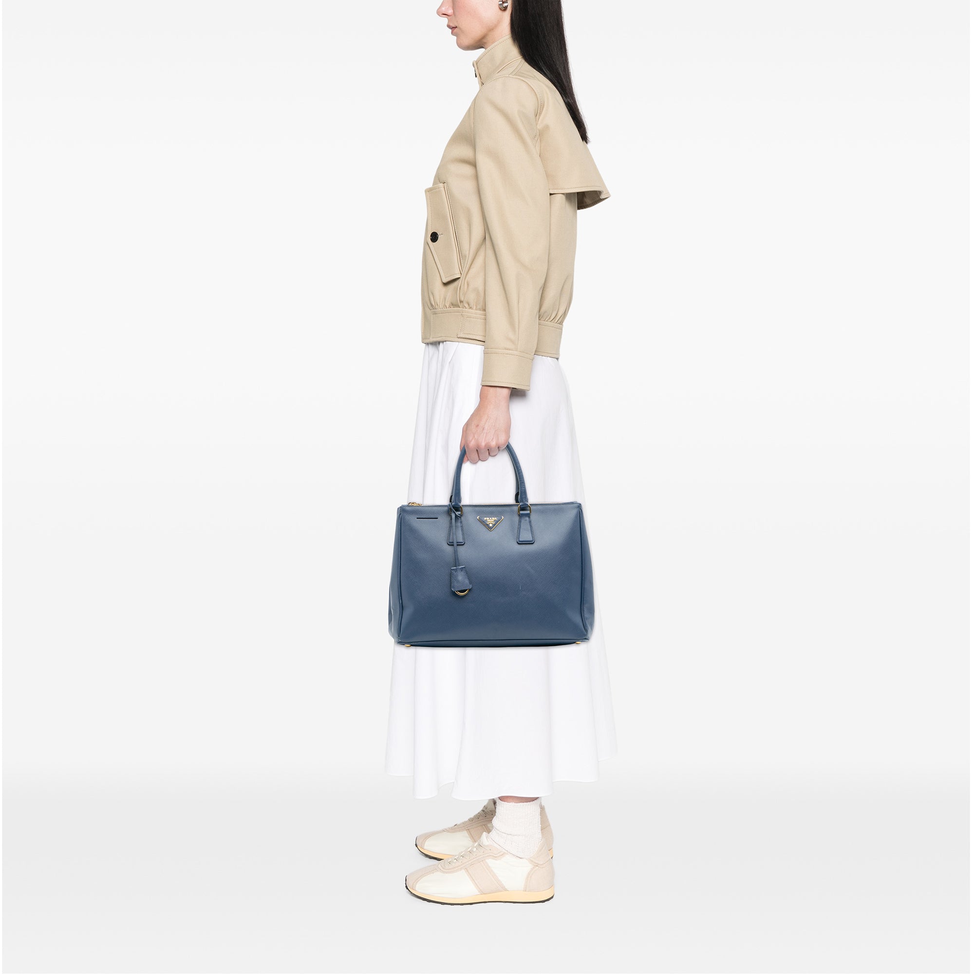 Large Saffiano Lux Galleria Double Zip Tote - Image 12