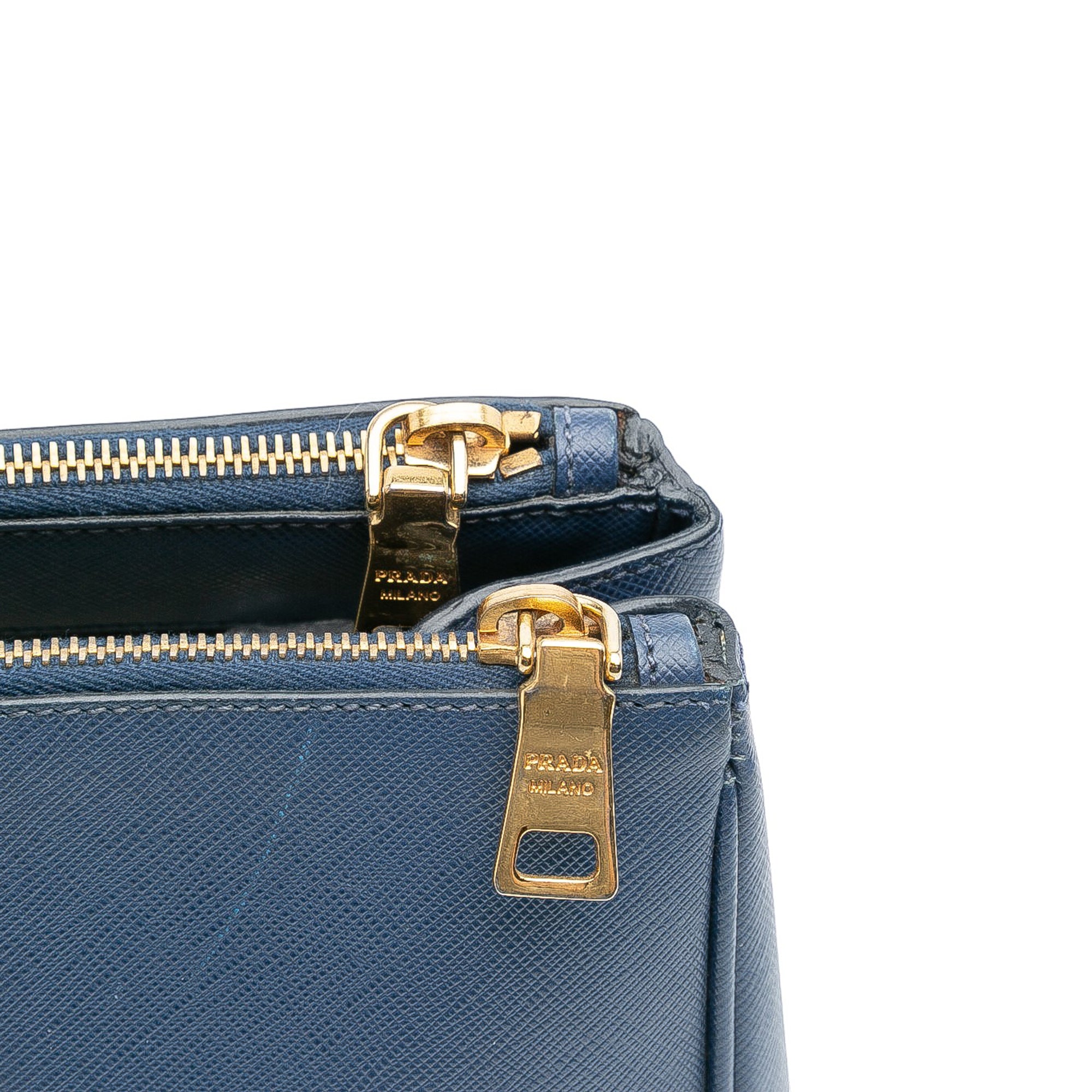 Large Saffiano Lux Galleria Double Zip Tote - Image 8