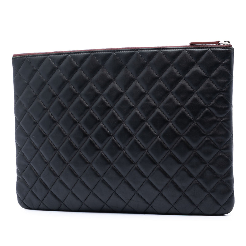 Large Quilted Lambskin O Case Clutch - Image 2