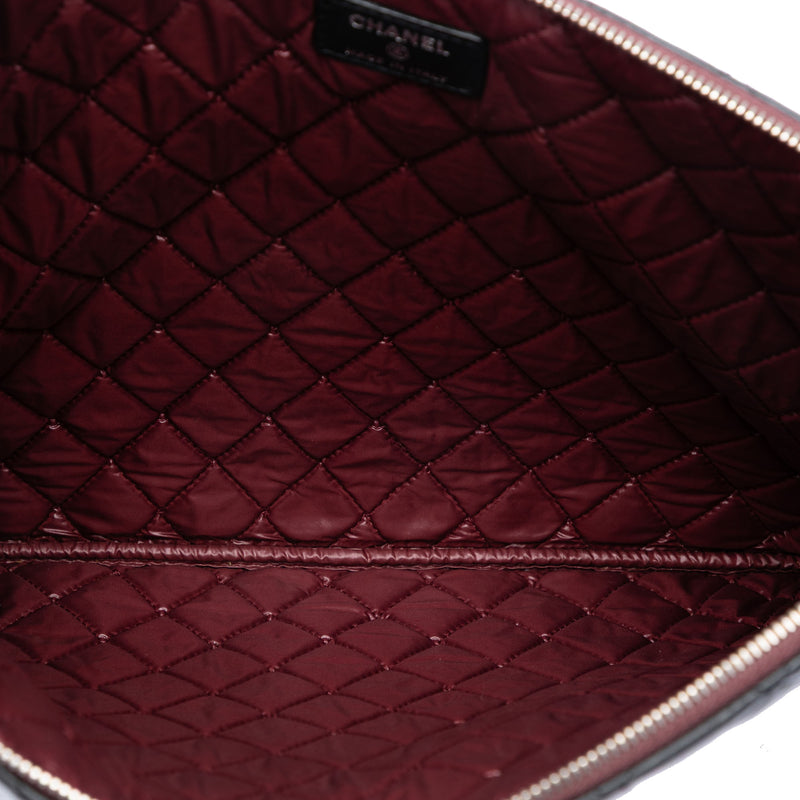 Large Quilted Lambskin O Case Clutch - Image 4