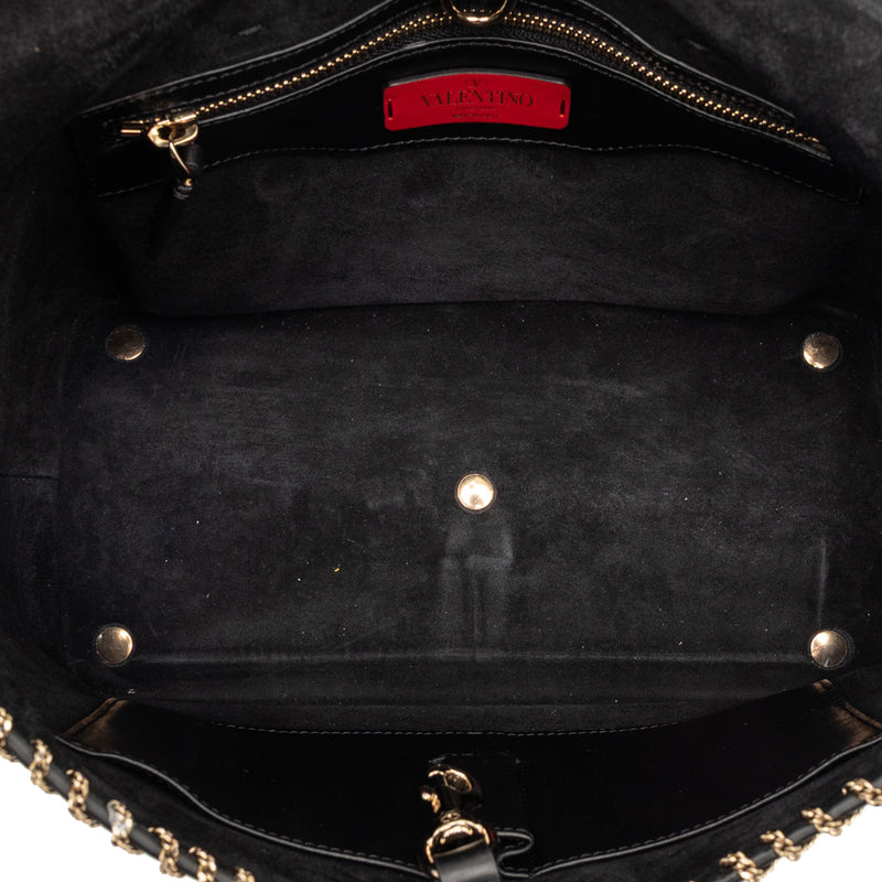 Leather Demilune Whipstitch Satchel - Image 4