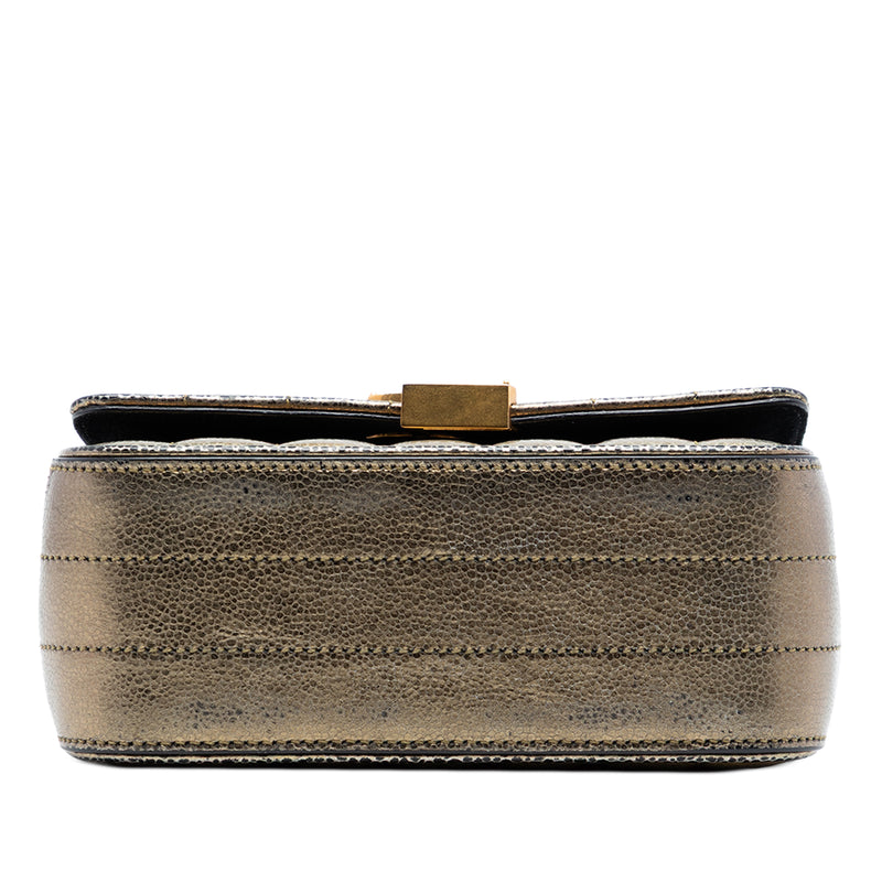 Small Metallic Grain De Poudre Monogram Vicky Chain Bag - Image 3