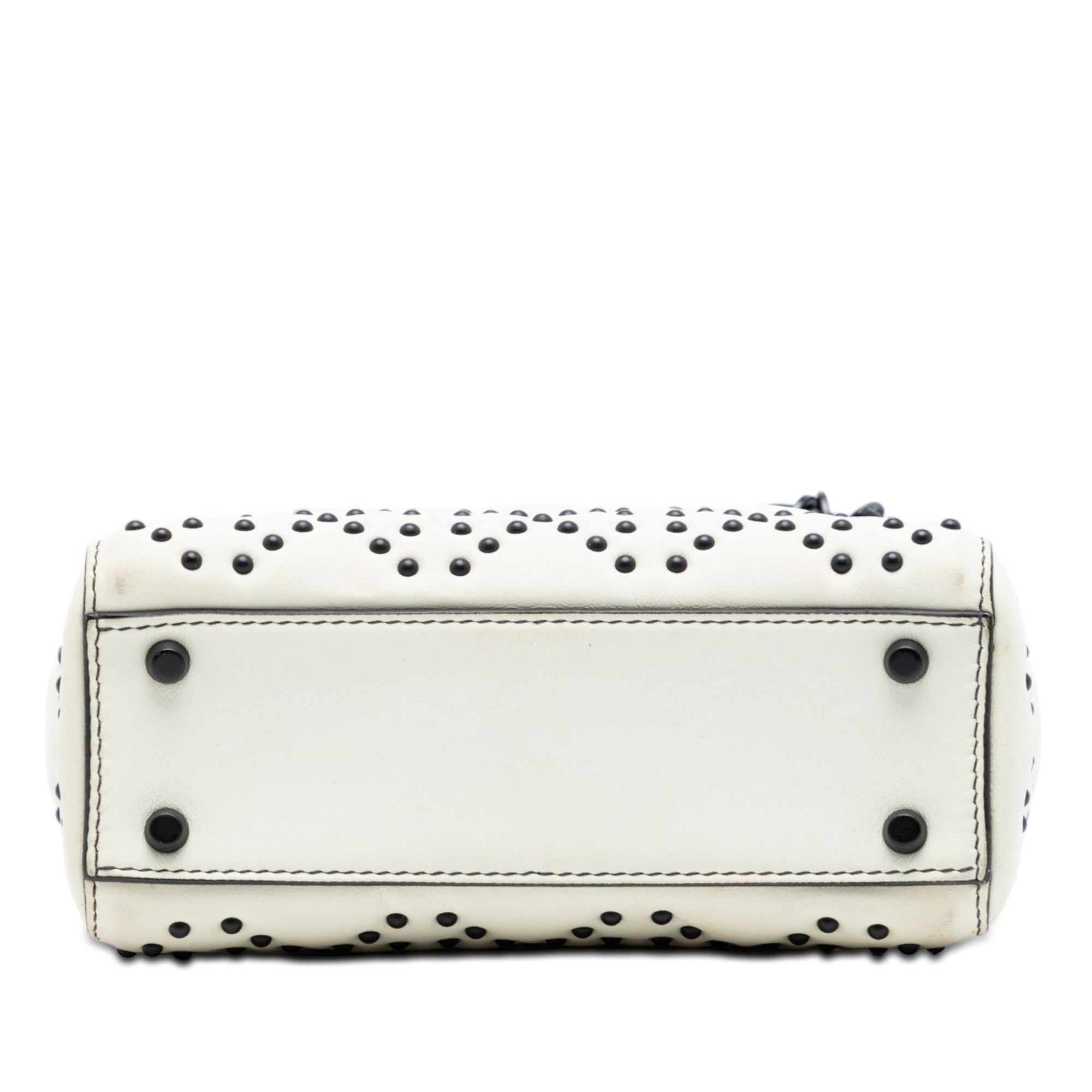 Mini Ultra Matte Calfskin Cannage Studded Supple Lady Dior - Image 3