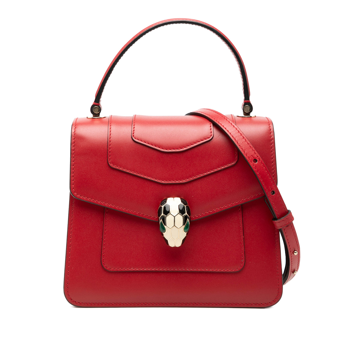 Small Calfskin Serpenti Forever Top Handle Bag - Image 1