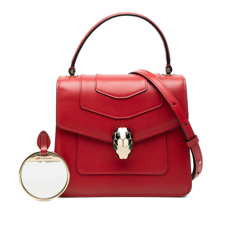 Small Calfskin Serpenti Forever Top Handle Bag - Image 7