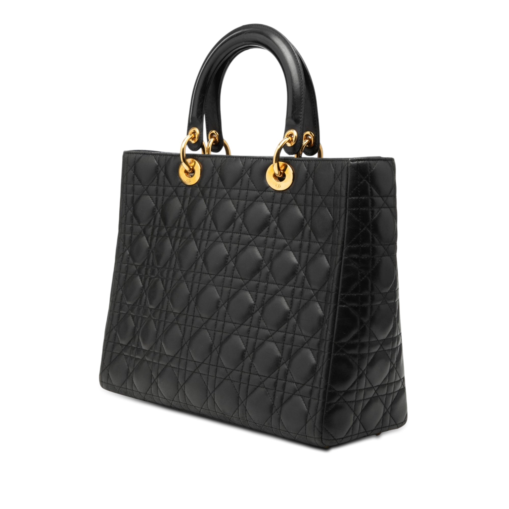 Large Lambskin Cannage Lady Dior - Image 2