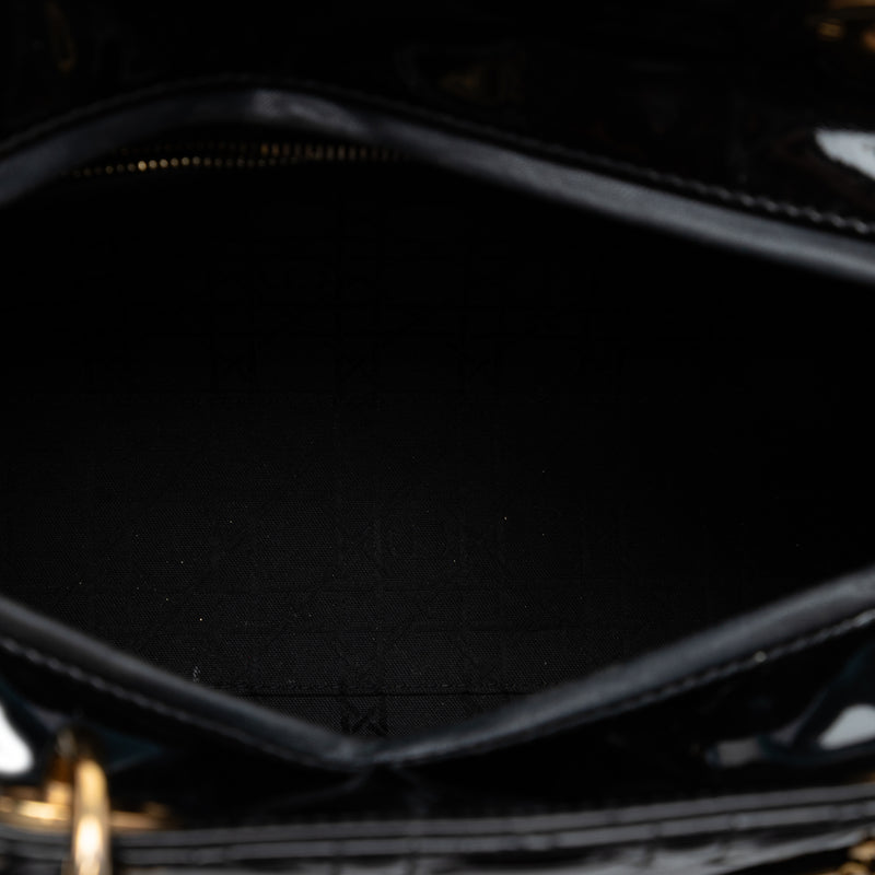 Large Patent Cannage Lady Dior - Image 4