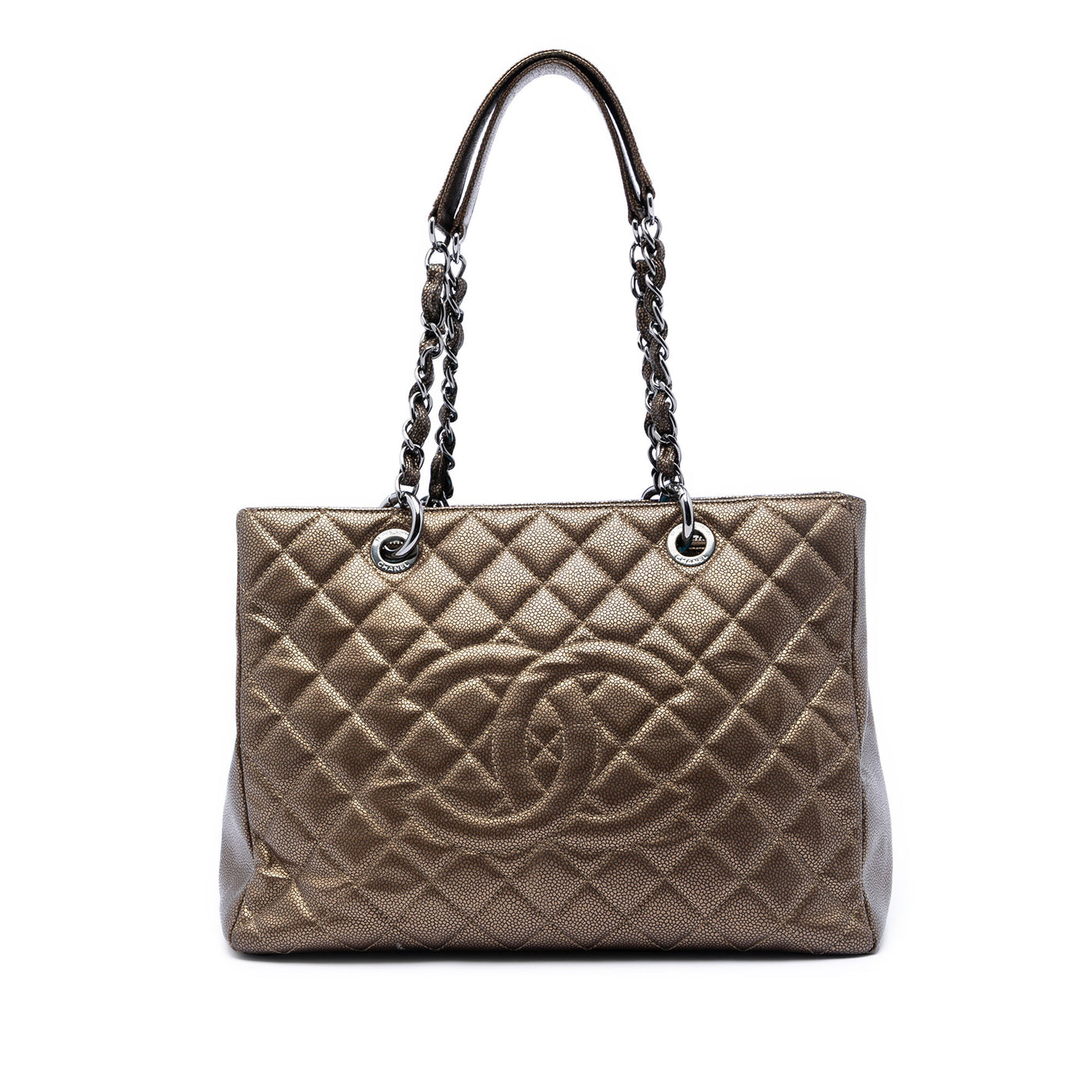 Metallic Caviar Grand Shopping Tote - Image 1