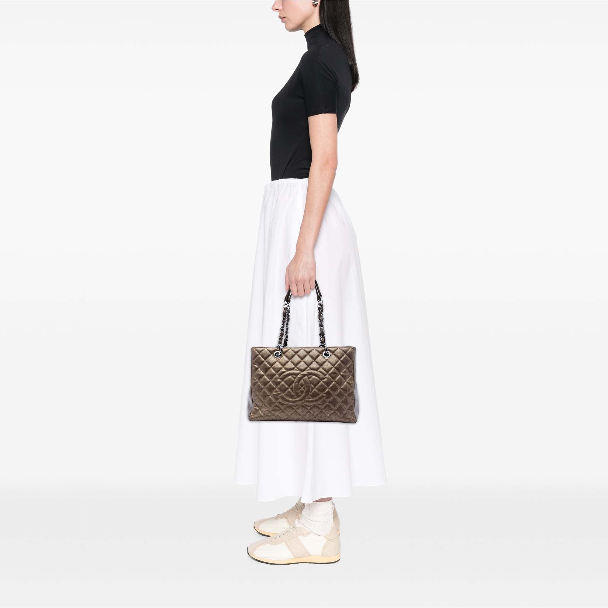 Metallic Caviar Grand Shopping Tote - Image 7