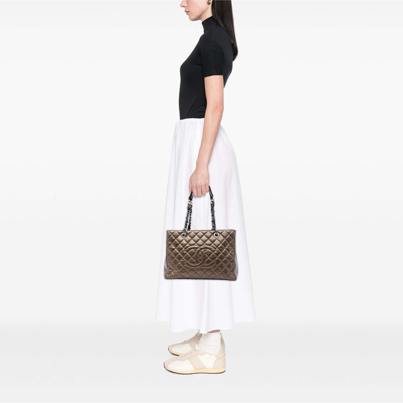 Metallic Caviar Grand Shopping Tote - Image 7