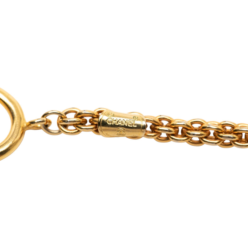 Gold Plated Diamond Strass Station Chain Long Necklace - Image 4