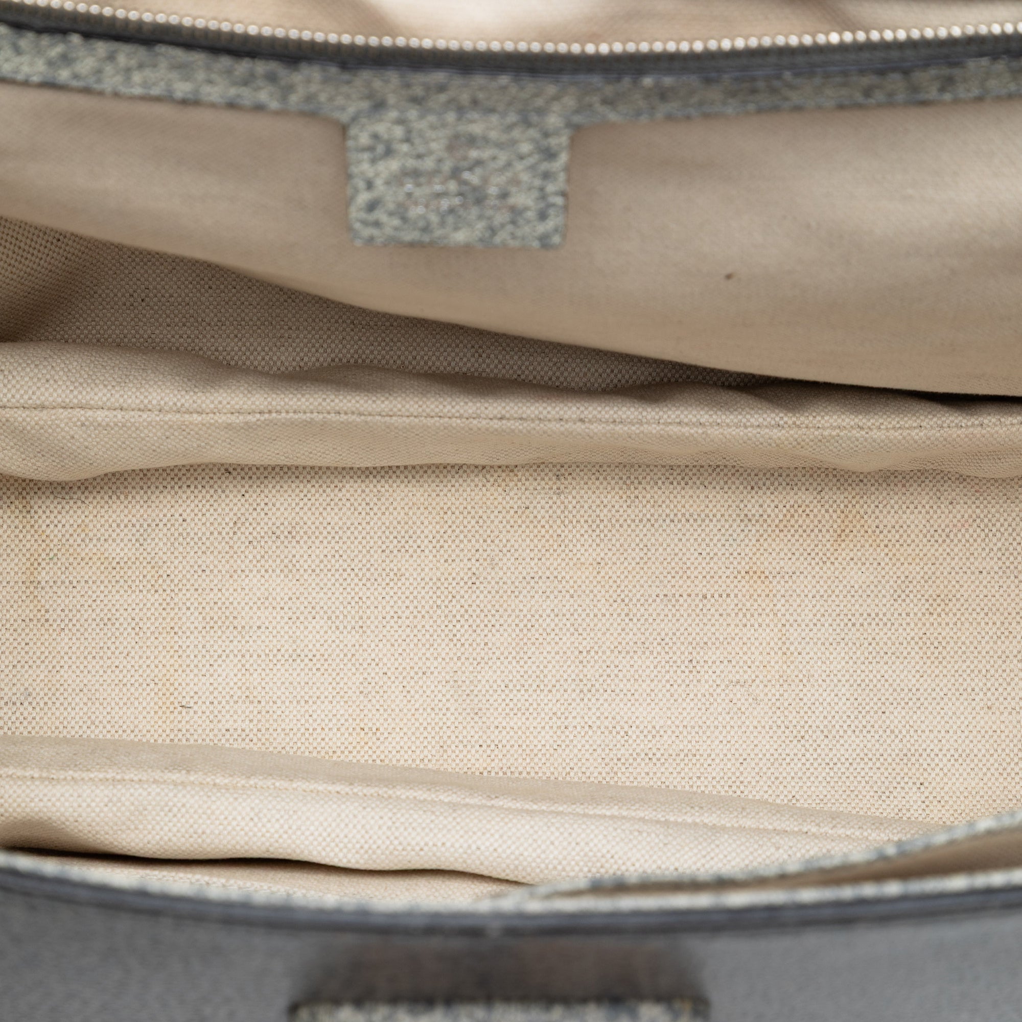Large Speckled Leather New Bamboo Top Handle Bag - Image 4