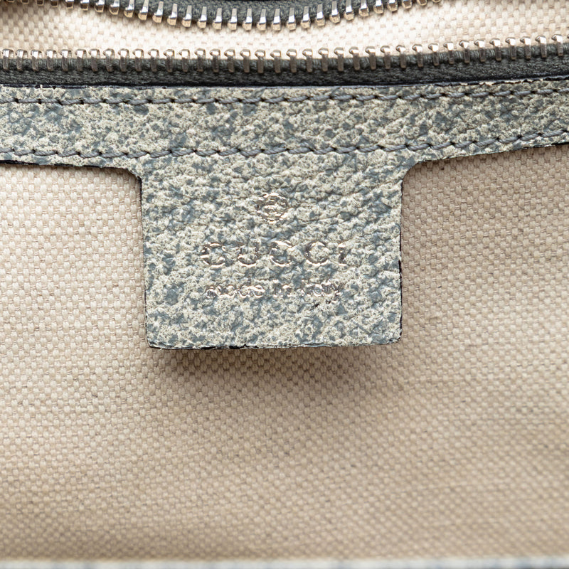 Large Speckled Leather New Bamboo Top Handle Bag - Image 5