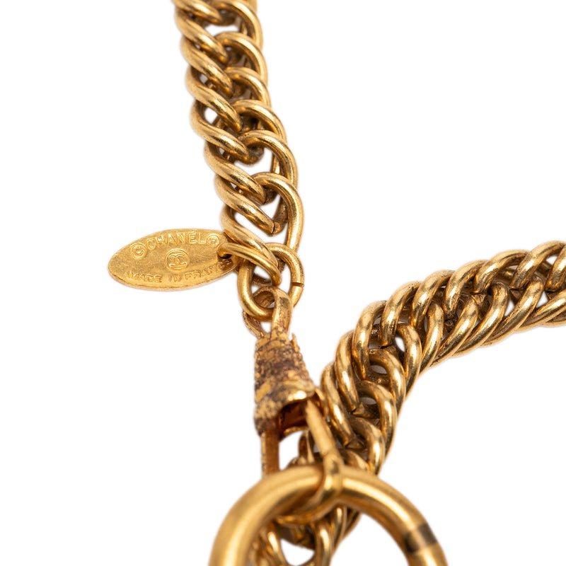 Gold Plated 31 Rue Cambon Plaque Pendant Necklace - Image 3