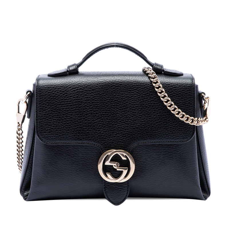Small Dollar Calf Interlocking G Satchel