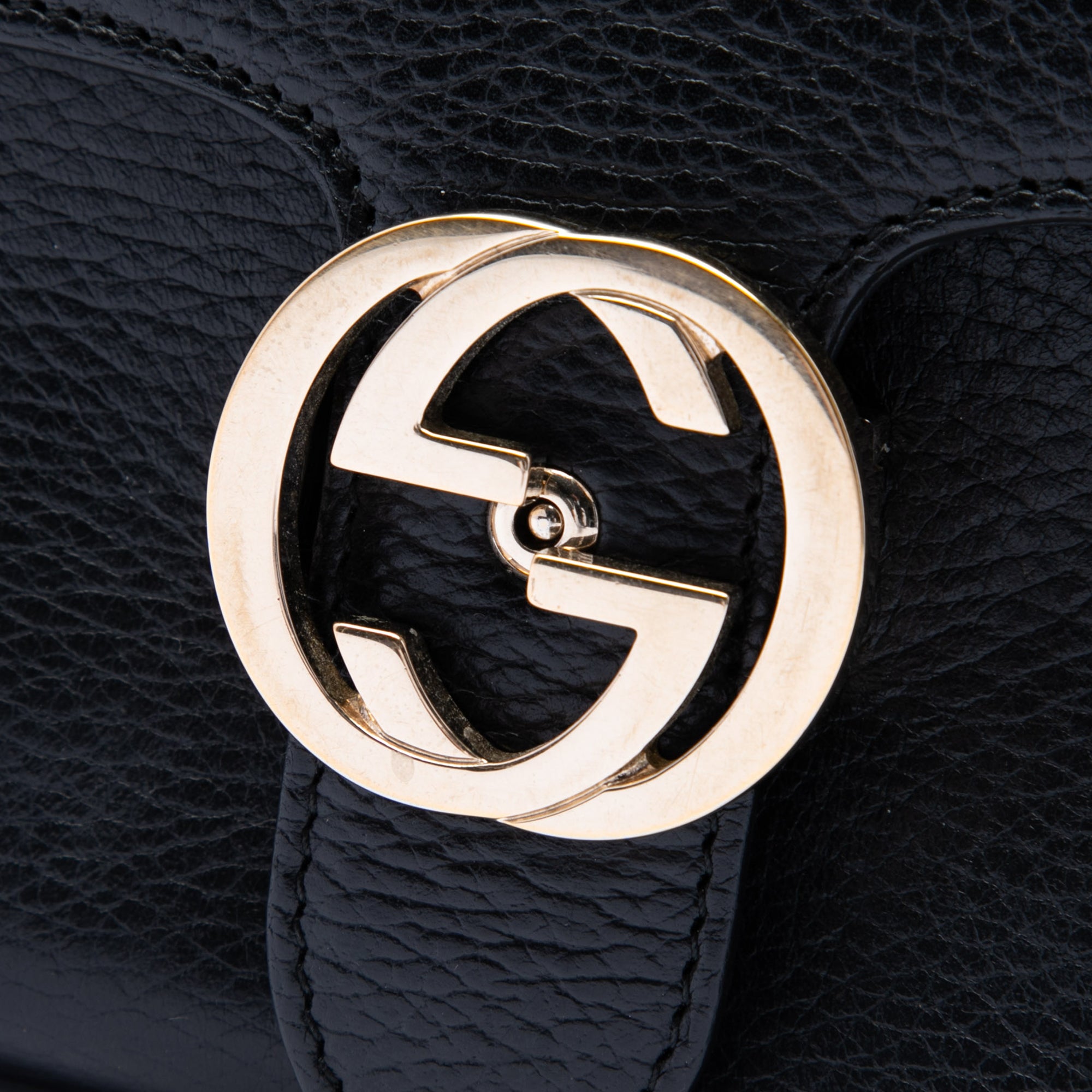 Small Dollar Calf Interlocking G Satchel - Image 5