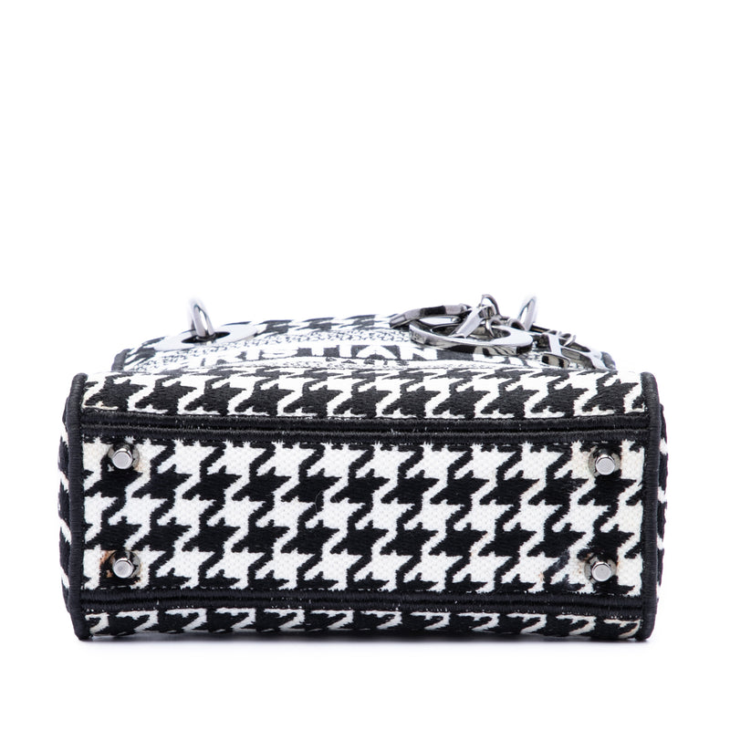Mini Embroidered Canvas Houndstooth Lady D Lite - Image 3