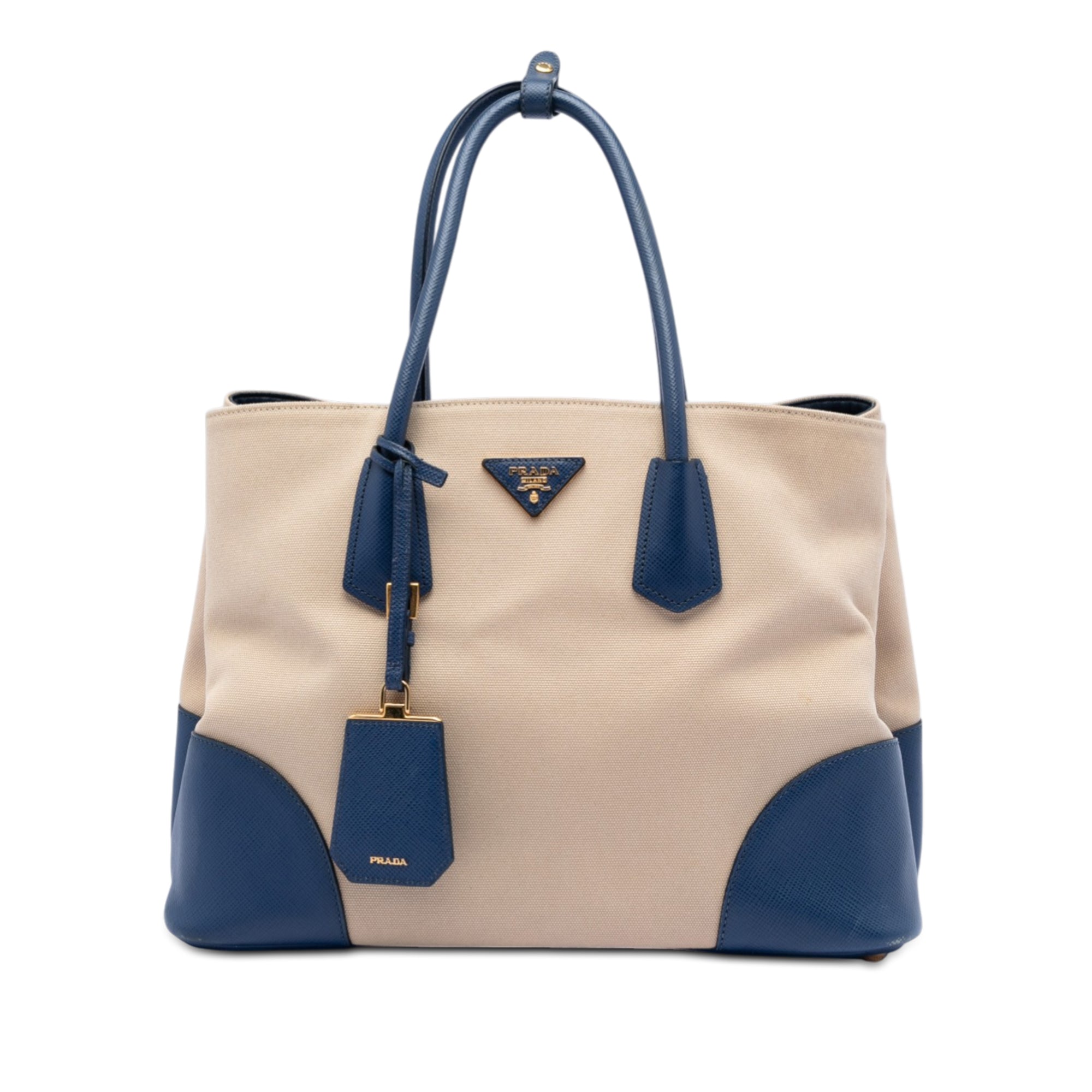 Large Canapa and Saffiano Double Satchel - Image 1